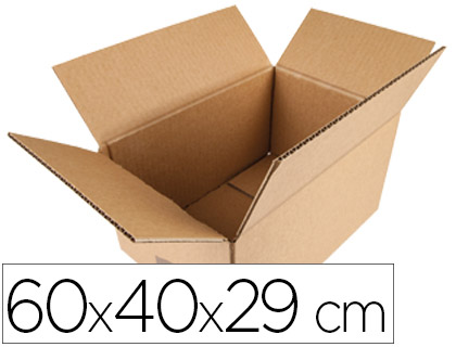 CAJA PARA EMBALAR Q-CONNECT AMERICANA 600X400X290 MM ESPESOR CARTON 5 MM