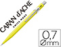 PORTAMINAS CARAN D'ACHE 844 0,7MM CUERPO AMARILLO ADORNOS CROMADOS