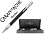 BOLIGRAFO CARAN D'ACHE VARIUS IVANHOE COTA DE MALLA ACERO NEGRO PLACADO RODIO CON ESTUCHE PUNTA MEDIA