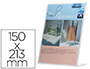 EXPOSITOR SOBREMESA Q-CONNECT CON FORMA DE L METACRILATO 150X213 MM