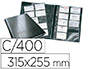 TARJETERO DURABLE DIN A4 VISIFIX CENTIUM 4 ANILLAS 20 FUNDAS CON INDICE ALFABETICO PARA 400 TARJETAS DE VISITA