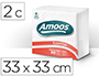 SERVILLETA CELULOSA AMOOS 33X33 CM 2 CAPAS PAQUETE DE 90 UNIDADES