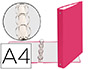 CARPETA DE 4 ANILLAS 30MM REDONDAS EXACOMPTA A4 CARTON FORRADO ROSA