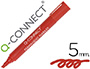 ROTULADOR Q-CONNECT MARCADOR PERMANENTE ROJO PUNTA BISELADA 5.0 MM
