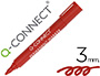 ROTULADOR Q-CONNECT MARCADOR PERMANENTE ROJO PUNTA REDONDA 3.0 MM