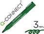 ROTULADOR Q-CONNECT MARCADOR PERMANENTE VERDE PUNTA REDONDA 3.0 MM