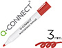 ROTULADOR Q-CONNECT PIZARRA BLANCA COLOR ROJO PUNTA REDONDA 3.0 MM