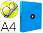 CARPETA 4 ANILLAS 40 MM MIXTAS LIDERPAPEL ANTARTIK A4 FORRADA COLOR AZUL