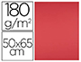 CARTULINA LIDERPAPEL 50X65 CM 180G/M2 ROJO PAQUETE DE 25