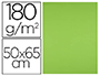 CARTULINA LIDERPAPEL 50X65 CM 180G/M2 VERDE PISTACHO PAQUETEDE 25