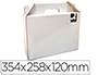CAJA MALETIN CON ASA Q-CONNECT CARTON PARA ENVIO Y TRANSPORTE 355X120X258 MM