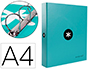 CARPETA 4 ANILLAS 40 MM MIXTAS LIDERPAPEL ANTARTIK A4 FORRADA COLOR MENTA