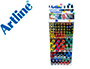 EXPOSITOR ARTLINE POSTER MARKER 93 UNIDADES COLORES SURTIDOS 51 UDS 2 MM / 33 UDS 6 MM / 9 UDS 12 MM