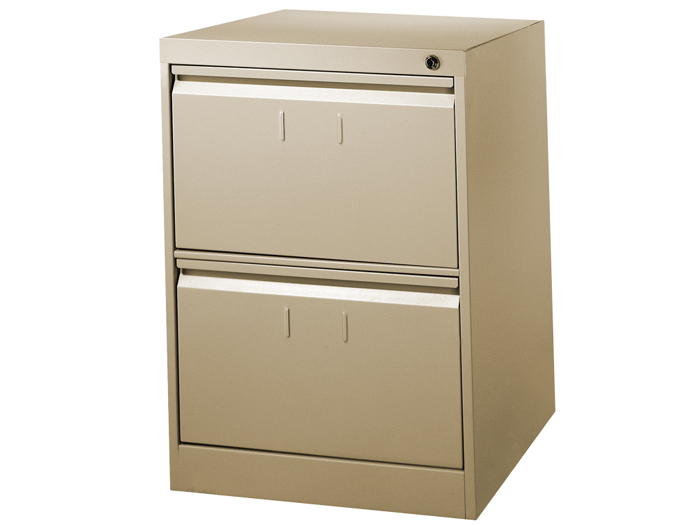 FICHERO CAJONES DE SUELO METALICO DE 2 CAJONES 71CM ALTO,65CM PROF,47,5 ANCHOCOLOR BEIGE N.34