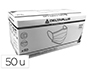 MASCARILLA FACIAL HIGIENICA DESECHABLE 3 CAPAS CON AJUSTE NASAL FILTRACION 95% COLOR AZUL