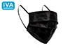 MASCARILLA FACIAL QUIRURGICA DESECHABLE 3 CAPAS CON AJUSTE NASAL FILTRACION 95% TIPO IIR COLOR NEGRO