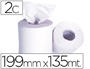 PAPEL SECAMANOS 2 CAPAS 199 MM X 135 MT MANDRIL 70 MM DIAMETRO 197 MM