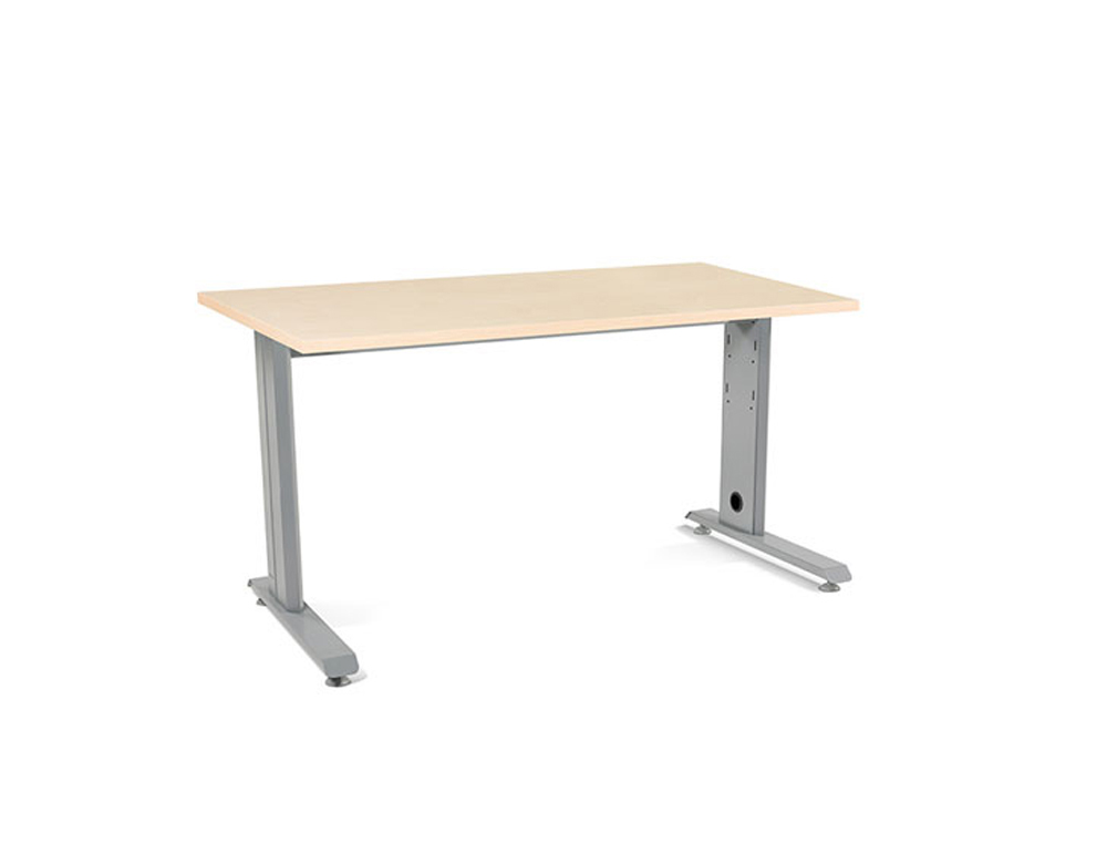 MESA DE OFICINA ROCADA METAL 2001AC01 ALUMINIO /HAYA 140X80 CM