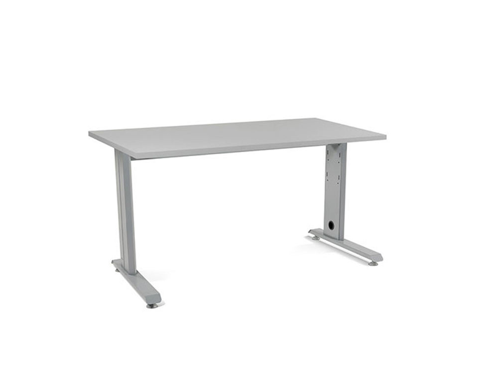 MESA DE OFICINA ROCADA METAL 2001AC02 ALUMINIO /GRIS 140X80 CM