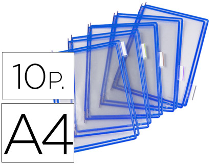 FUNDA PARA PORTACATALOGO DJOIS DIN A4 COLOR AZUL PACK DE 10 UNIDADES