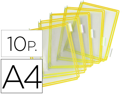 FUNDA PARA PORTACATALOGO DJOIS DIN A4 COLOR AMARILLO PACK DE 10 UNIDADES