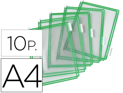 FUNDA PARA PORTACATALOGO DJOIS DIN A4 COLOR VERDE PACK DE 10 UNIDADES