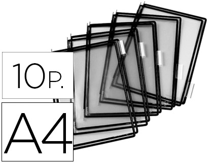 FUNDA PARA PORTACATALOGO DJOIS DIN A4 COLOR NEGRO PACK DE 10 UNIDADES