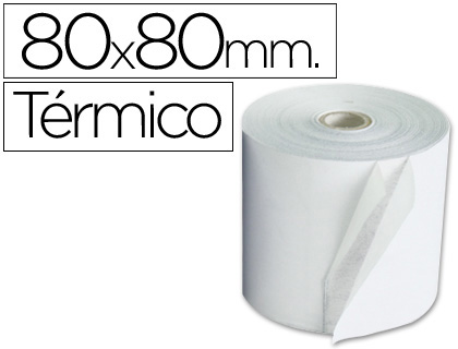 ROLLO TERMICO 80X60X12 BLANCO 45M (80) (4806011) SIN BISFENOL A